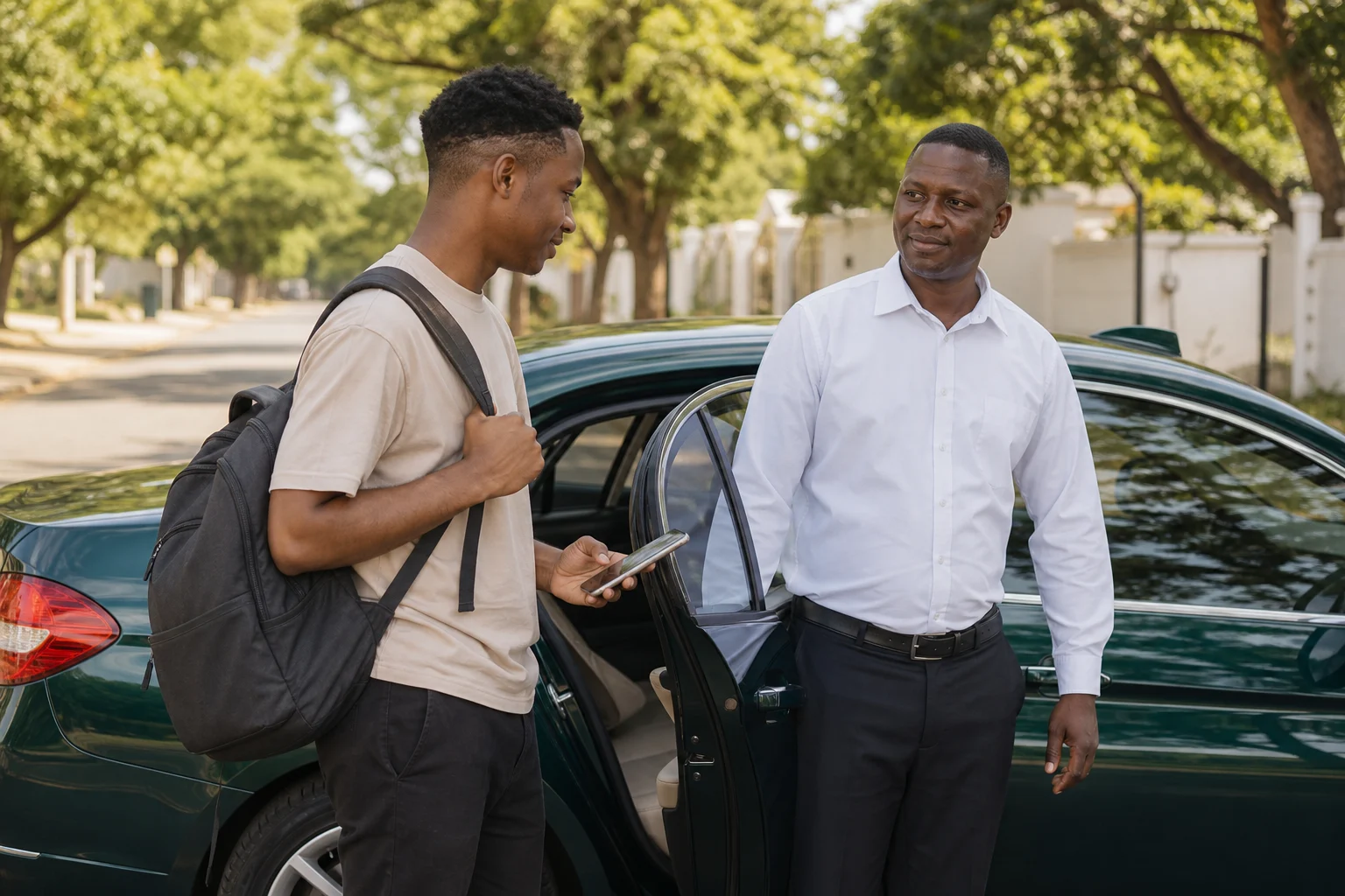 Checking a Kose driver and vehicle before entering