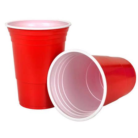 Red plastic cups
