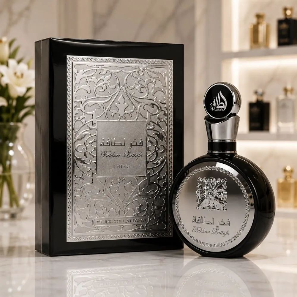 Lattafa Fakhar - Fresh, Fruity, Bergamot, Amber Wood - Eau de Parfum Long-Lasting Fragrance for Men, 3.40 Ounce / 100 ml