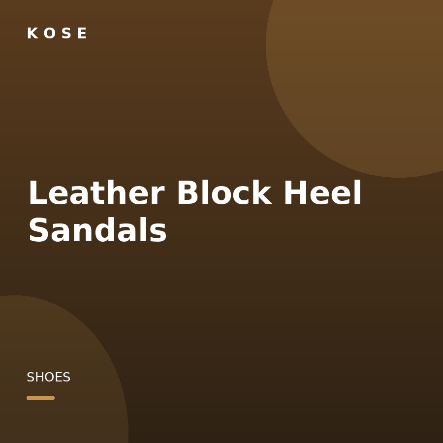 Leather Block Heel Sandals