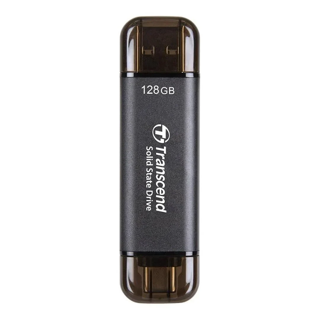 Transcend ESD310C 128GB Flash Drive Portable SSD Black TS128GESD310C