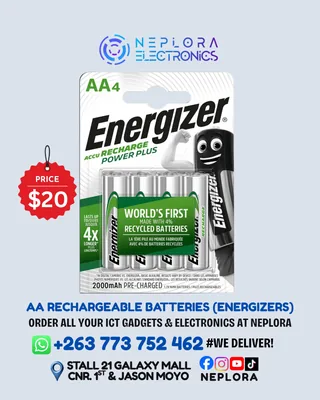 AA RECHARGEABLE BATTERIES (ENERGIZER) in Harare