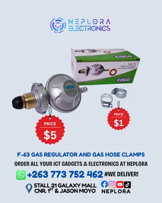 F-63 Gas Regulator & Gas Hose Clamps