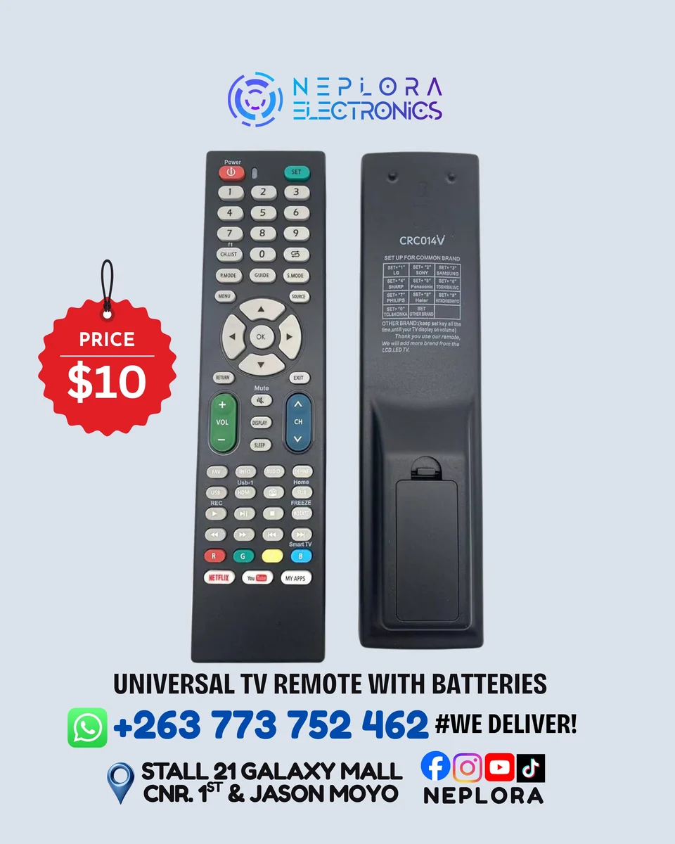 Universal TV Remote with Batteries in Harare