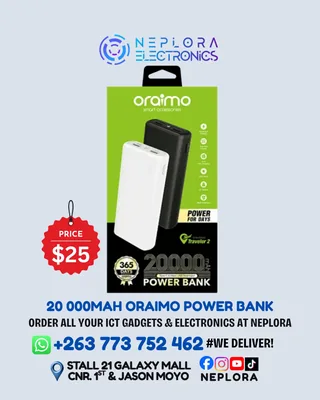 Oraimo 20,000mAh Power Bank in Harare