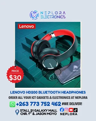 Lenovo HD200 Bluetooth Wireless Headphones
