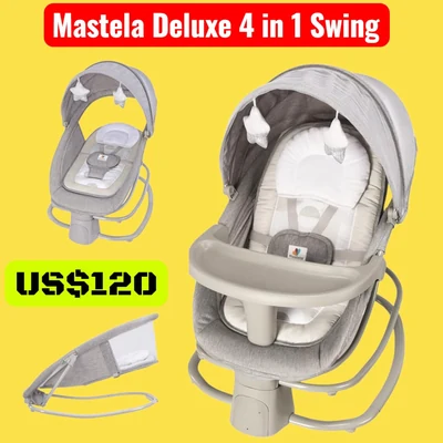 MASTELA 4 IN 1 BABY SWING, BASSINET OR ROCKER