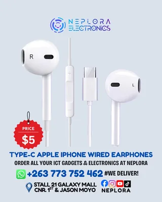 Type-C Apple iPhone Wired Earphones in Harare