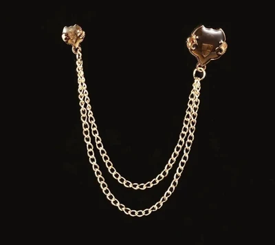 Classy gold suit pin or lapel chain