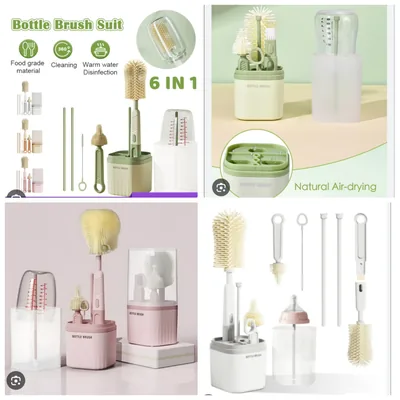 6 in1 nursing bottle cleaning brush
