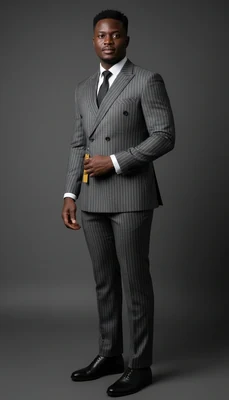 Grey Pinstripe Suit