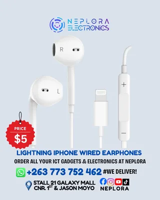Lightning iPhone Wired Earphones in Harare