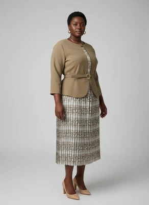 Ladies Printed Pleated Dress