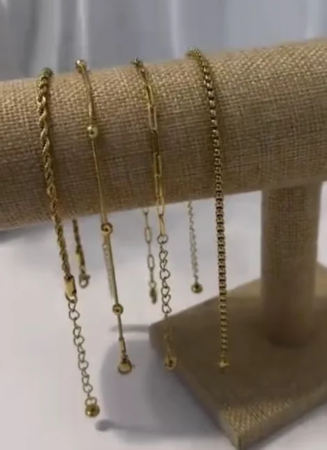 Titanium Gold Non-Tarnish Anklets & Ring